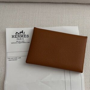Hermès Calvi Card Holder “Gold” SLG